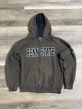 Campus Heritage Penn State University Spellout Zip Up Hoodie Y2K - Men’s Medium